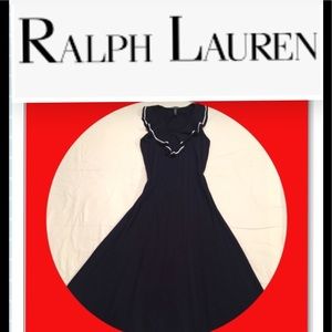 SP w Lots of Stretch. Ralph Lauren Navy Maxi Spandex Dress. Stretches to Medium